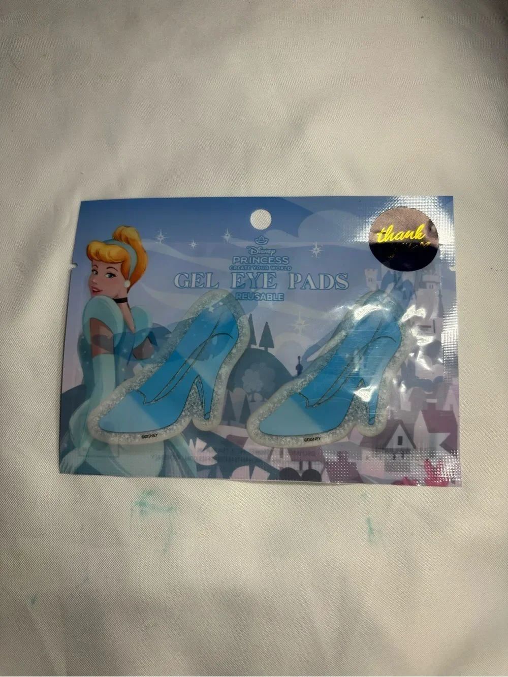 New Disney Princess Cinderella Blue Gel Eye Pads - Reusable Kids Shoe Inserts